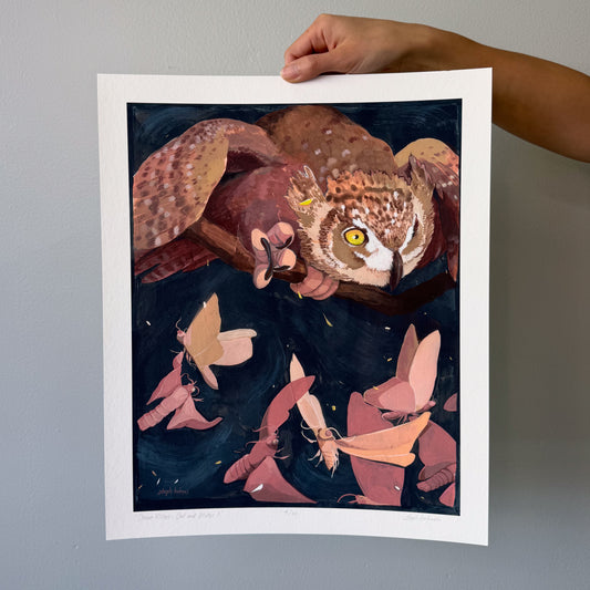 Dream Visitors: Owl and Moths II limited edition print